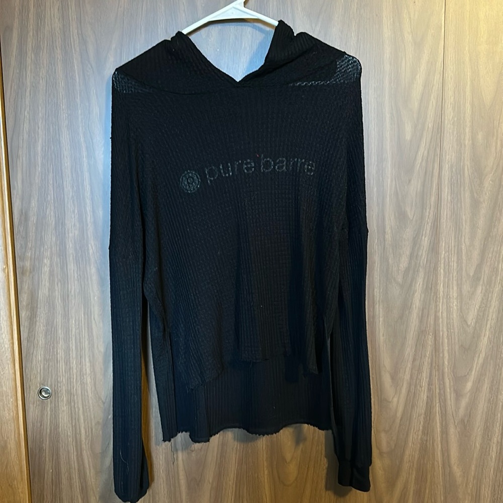 Pure Barre x Glyder waffle hoodie size S